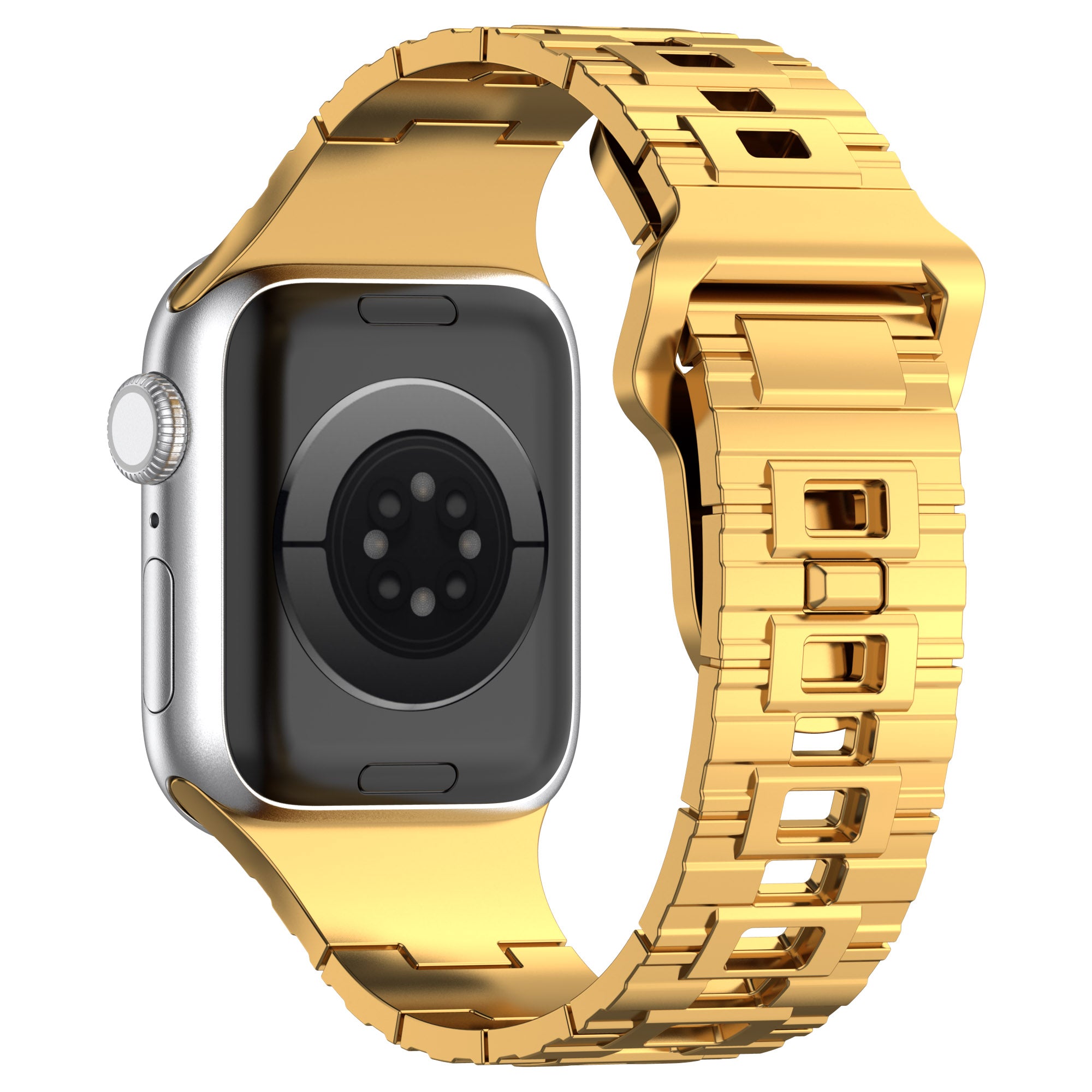 For Apple Watch Ultra 2 49mm Series 9 45mm SE (2023) 44mm Ultra 49mm 8 7 45mm 6 5 4 SE (2022) SE 44mm 3 2 1 42mm Electroplating Silicone Watch Strap
