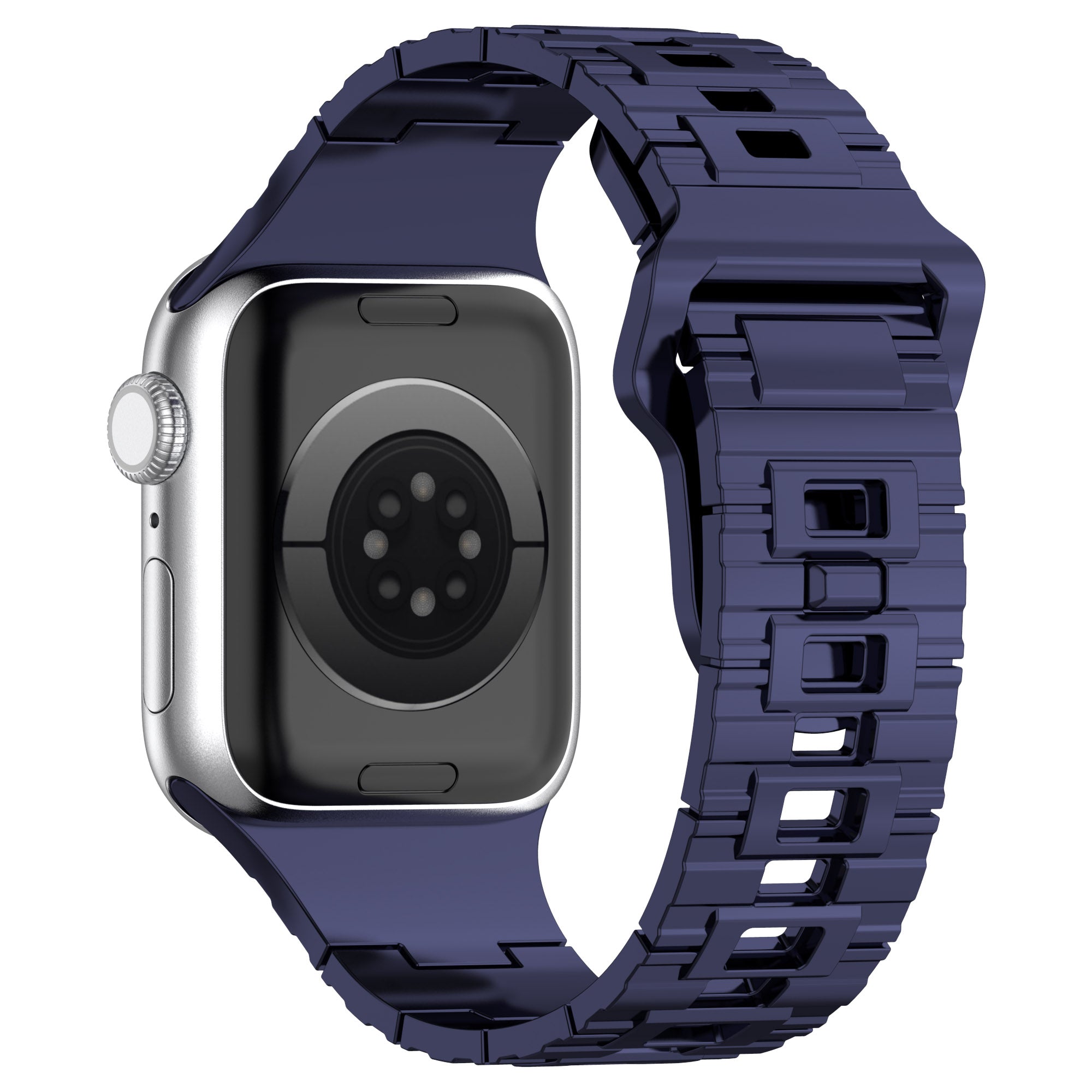 For Apple Watch Ultra 2 49mm Series 9 45mm SE (2023) 44mm Ultra 49mm 8 7 45mm 6 5 4 SE (2022) SE 44mm 3 2 1 42mm Electroplating Silicone Watch Strap