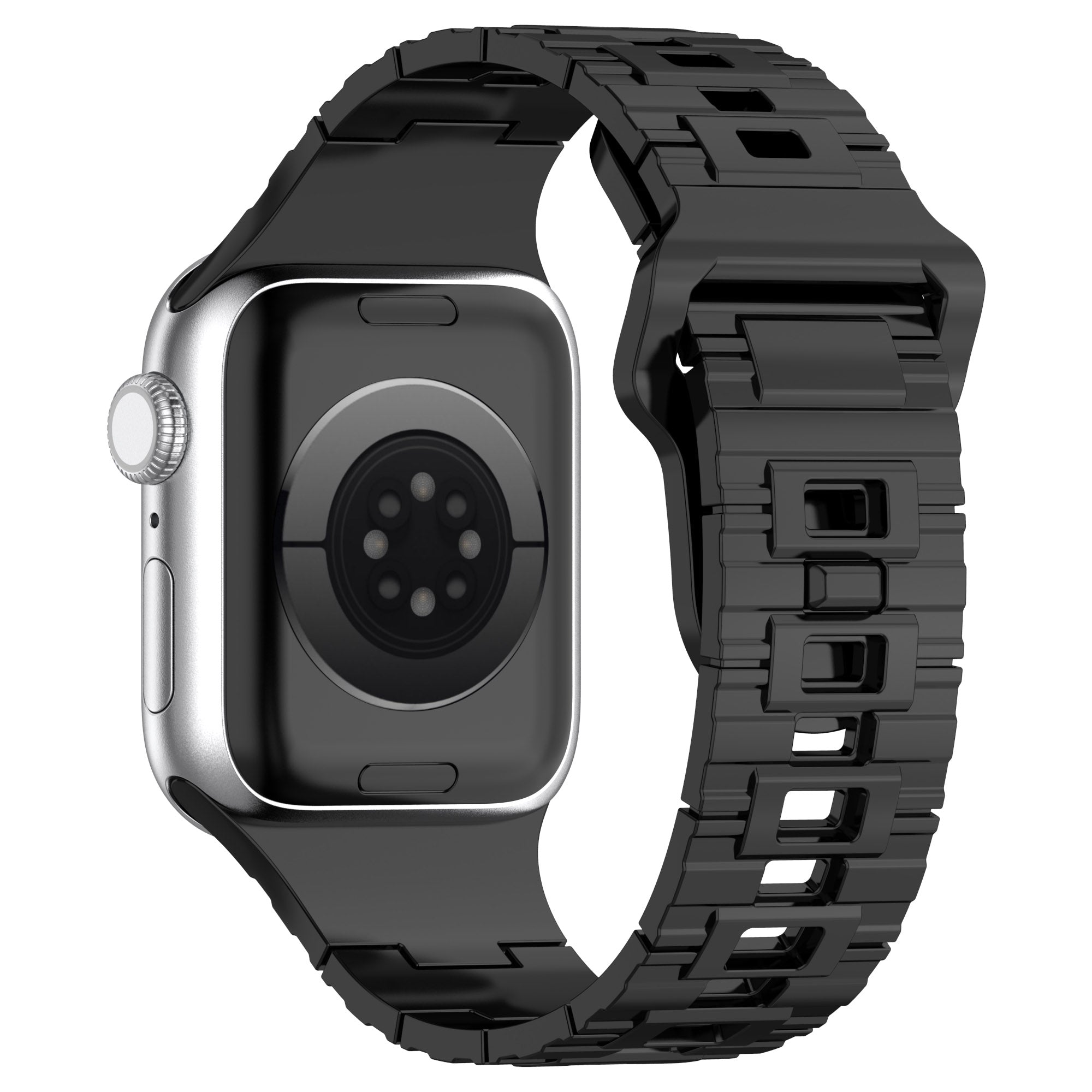 For Apple Watch Series 1 2 3 38mm 9 8 7 41mm 6 5 4 SE SE (2022) SE (2023) 40mm Silicone Electroplating Smartwatch Strap