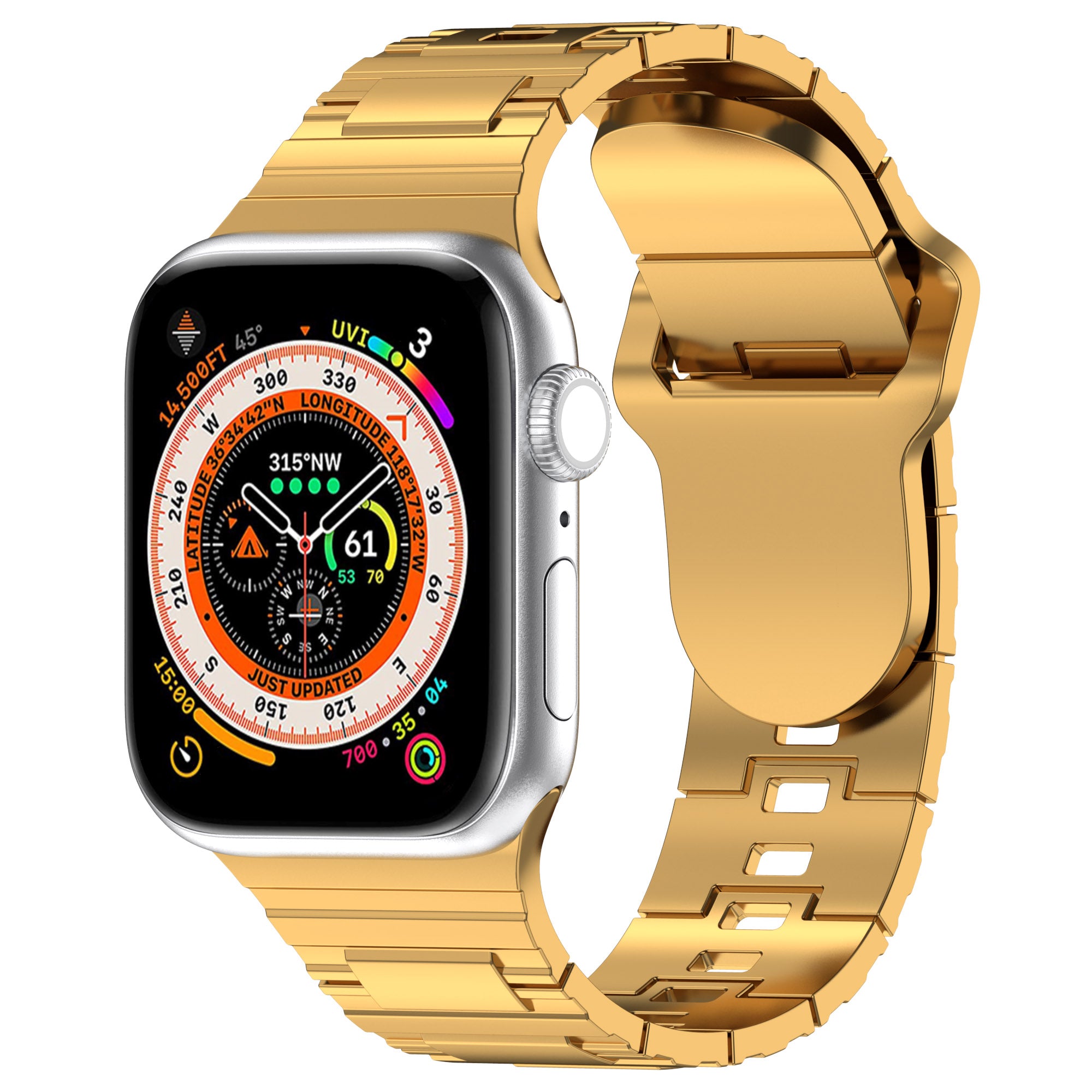 For Apple Watch Series 1 2 3 38mm 9 8 7 41mm 6 5 4 SE SE (2022) SE (2023) 40mm Silicone Electroplating Smartwatch Strap
