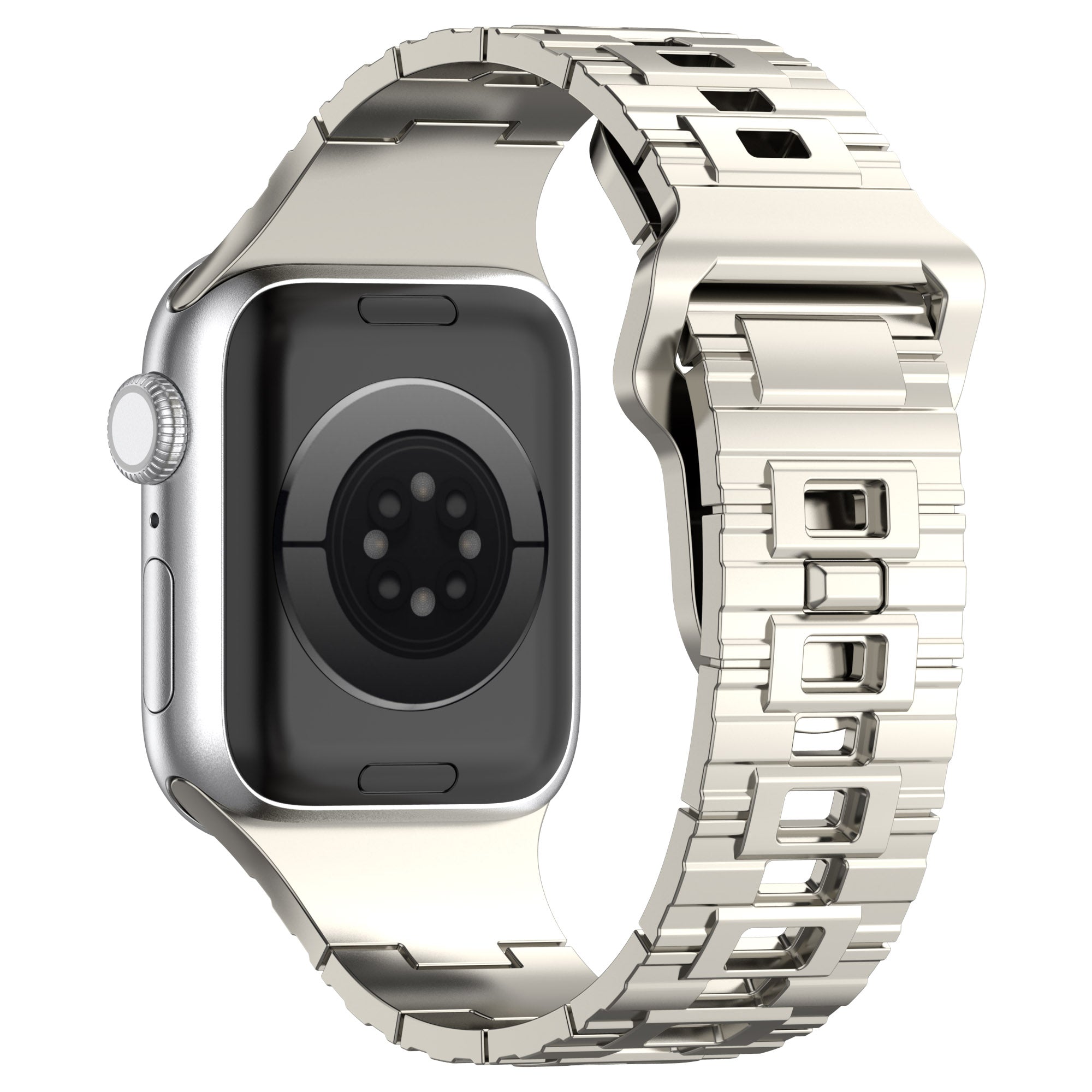 For Apple Watch Series 1 2 3 38mm 9 8 7 41mm 6 5 4 SE SE (2022) SE (2023) 40mm Silicone Electroplating Smartwatch Strap