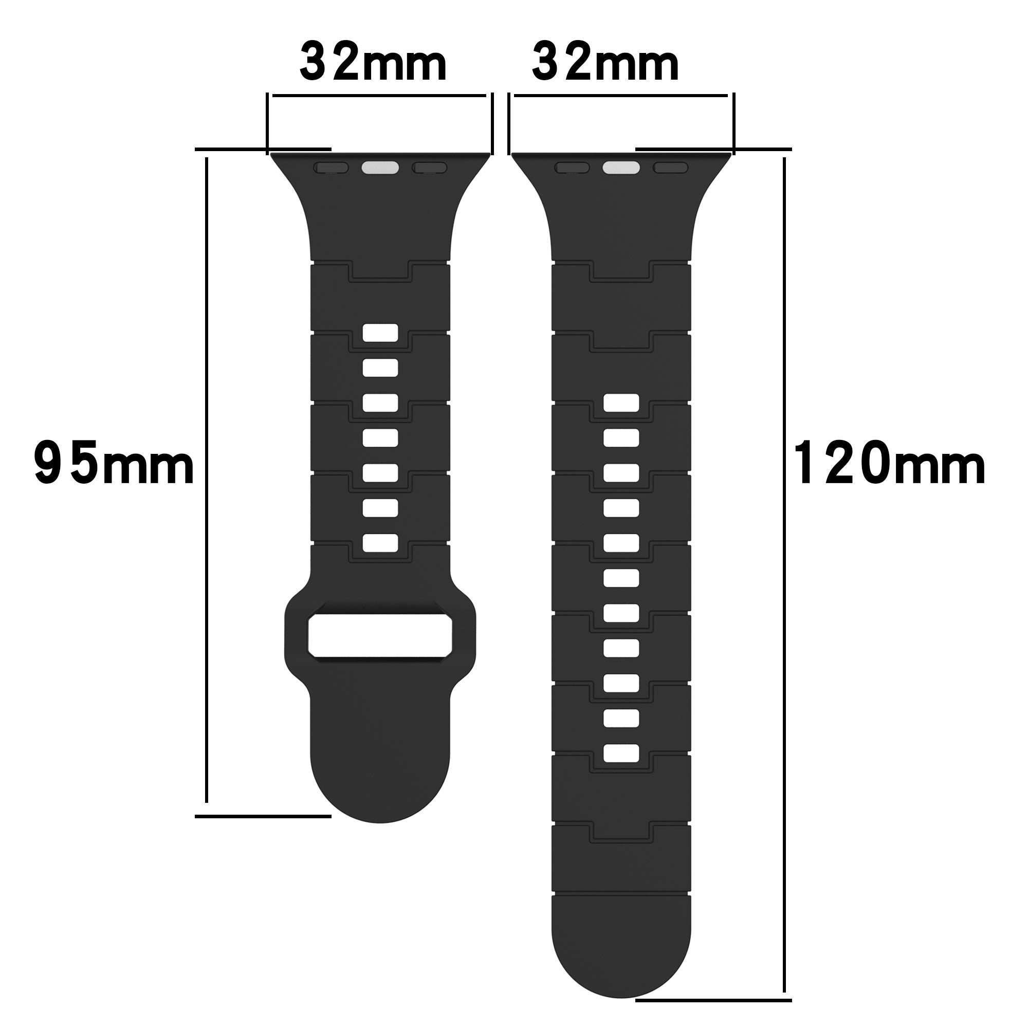 For Apple Watch Series 1 2 3 38mm 9 8 7 41mm 6 5 4 SE SE (2022) SE (2023) 40mm Silicone Electroplating Smartwatch Strap
