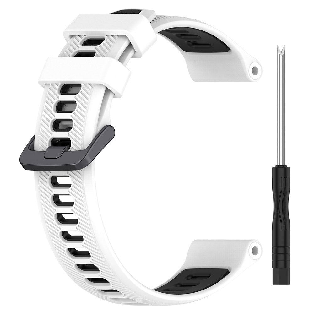 For Garmin Forerunner 965 955 945 935 745 Silicone Watch Band Twill Texture Dual Color Wrist Strap