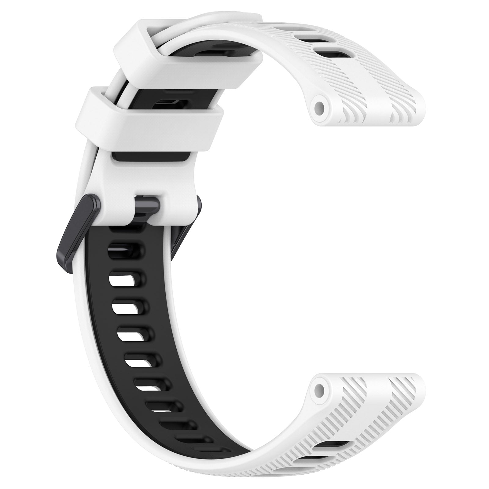 For Garmin Forerunner 965 955 945 935 745 Silicone Watch Band Twill Texture Dual Color Wrist Strap