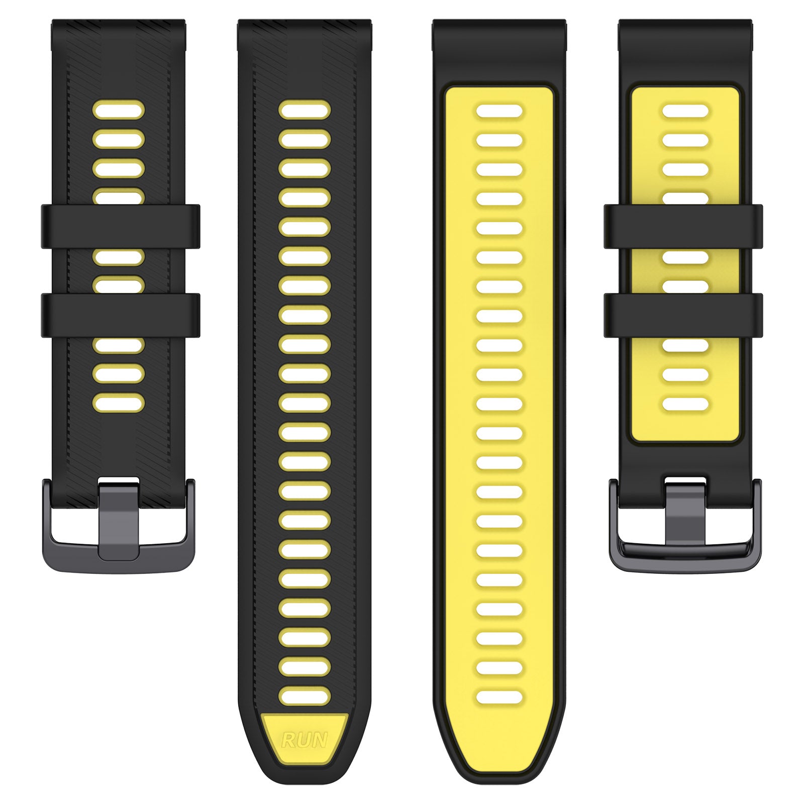 For Garmin Forerunner 965 955 945 935 745 Silicone Watch Band Twill Texture Dual Color Wrist Strap
