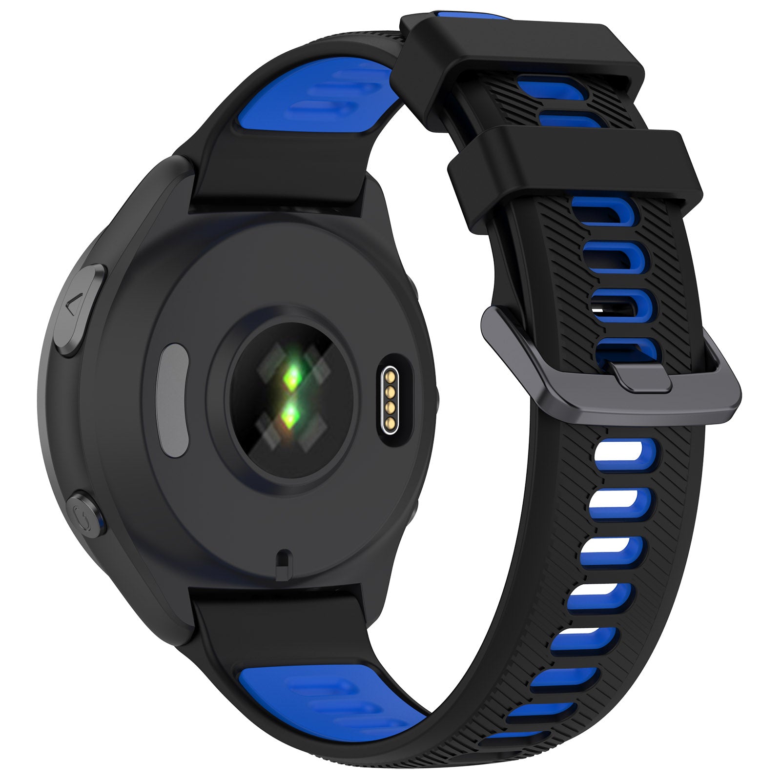 For Garmin Forerunner 965 955 945 935 745 Silicone Watch Band Twill Texture Dual Color Wrist Strap