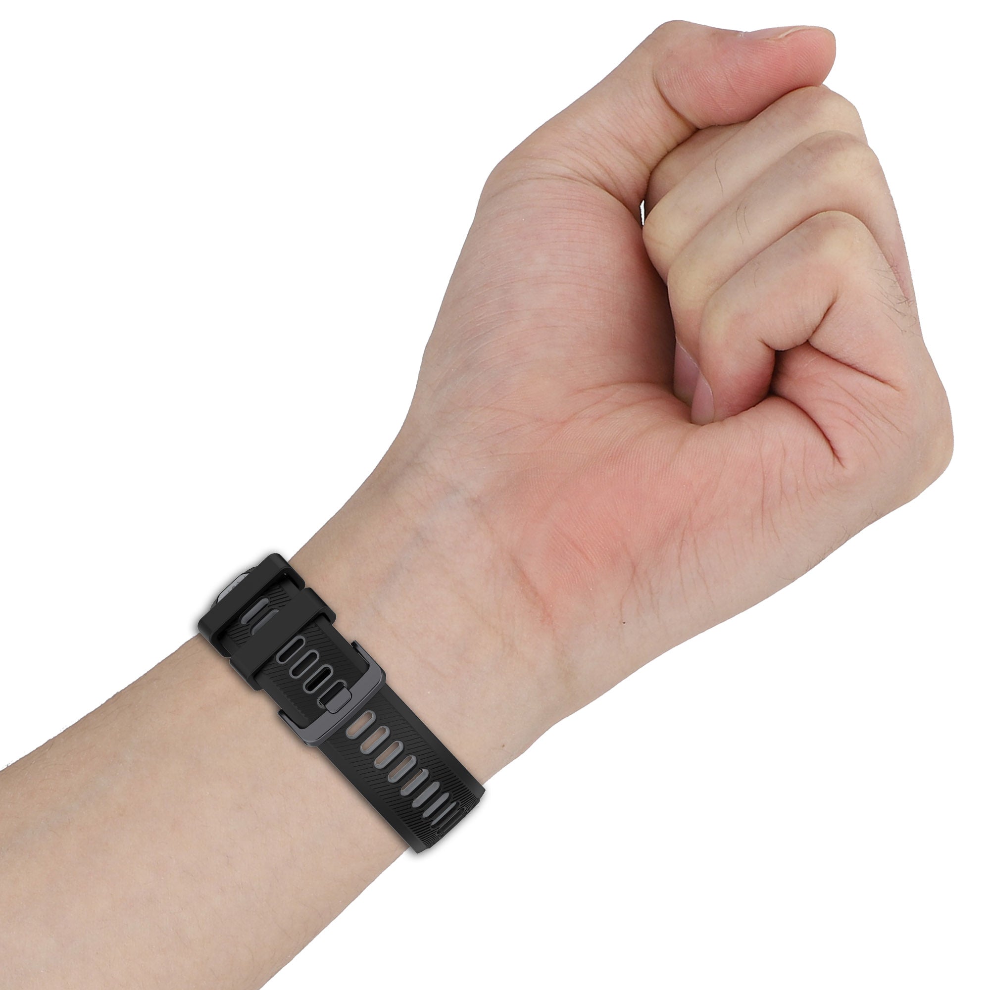For Garmin Forerunner 965 955 945 935 745 Silicone Watch Band Twill Texture Dual Color Wrist Strap