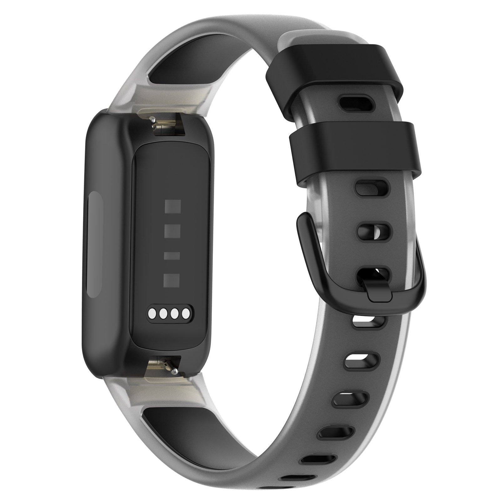 For Fitbit Inspire 3 Silicone Watch Band Dual Color Transparent Wrist Strap