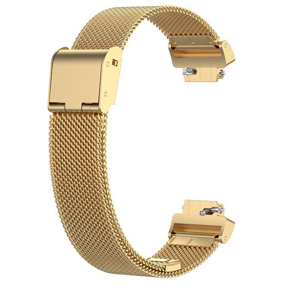 For Fitbit Inspire 3 Stainless Steel Fine Mesh Strap Replacement Smart Watch Band with Buckle