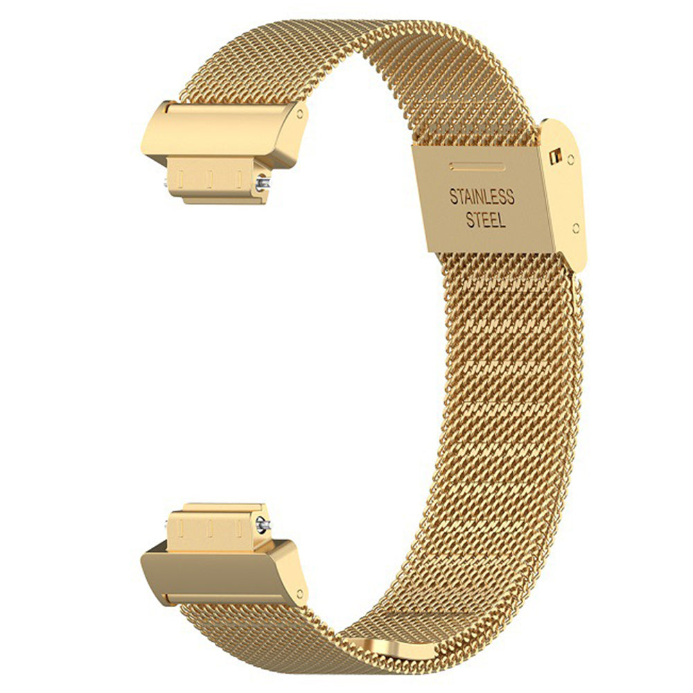 For Fitbit Inspire 3 Stainless Steel Fine Mesh Strap Replacement Smart Watch Band with Buckle