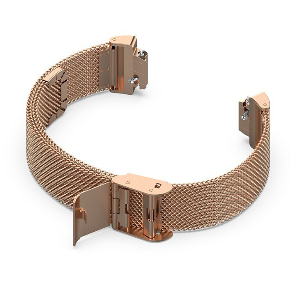 For Fitbit Inspire 3 Stainless Steel Fine Mesh Strap Replacement Smart Watch Band with Buckle