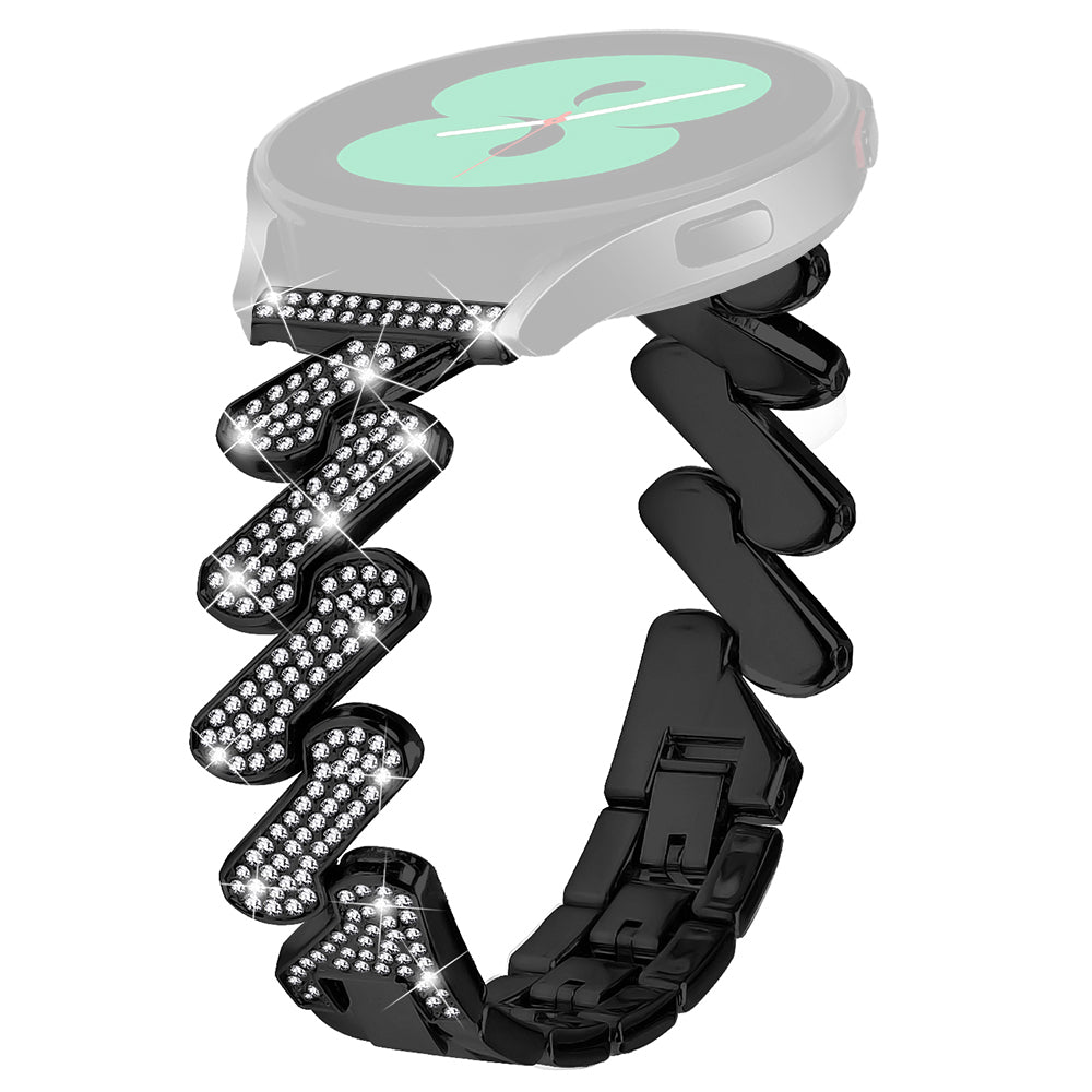 For Samsung Galaxy Watch4 40 44mm Watch 5 40 44mm Watch4 Classic 42 46mm Rhinestone 20mm Metal Watch Strap