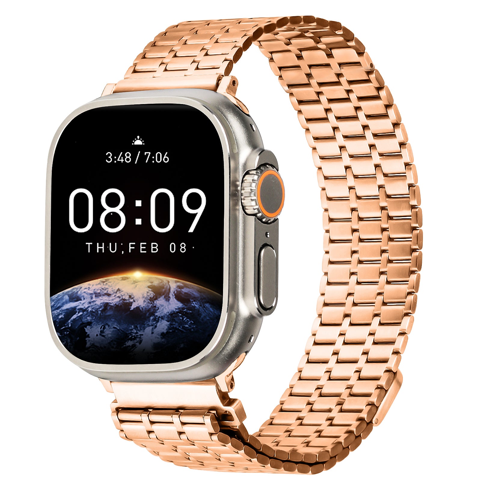 For Apple Watch Ultra 2 49mm Series 9 45mm SE (2023) 44mm Ultra 49mm 8 7 45mm 6 5 4 SE (2022) SE 44mm 3 2 1 42mm Magnetic Watch Strap 316L Stainless Steel Wristband