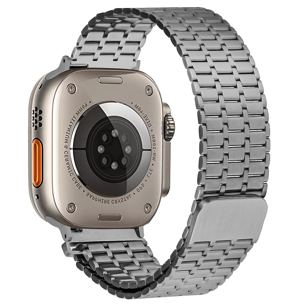 For Apple Watch Ultra 2 49mm Series 9 45mm SE (2023) 44mm Ultra 49mm 8 7 45mm 6 5 4 SE (2022) SE 44mm 3 2 1 42mm Magnetic Watch Strap 316L Stainless Steel Wristband