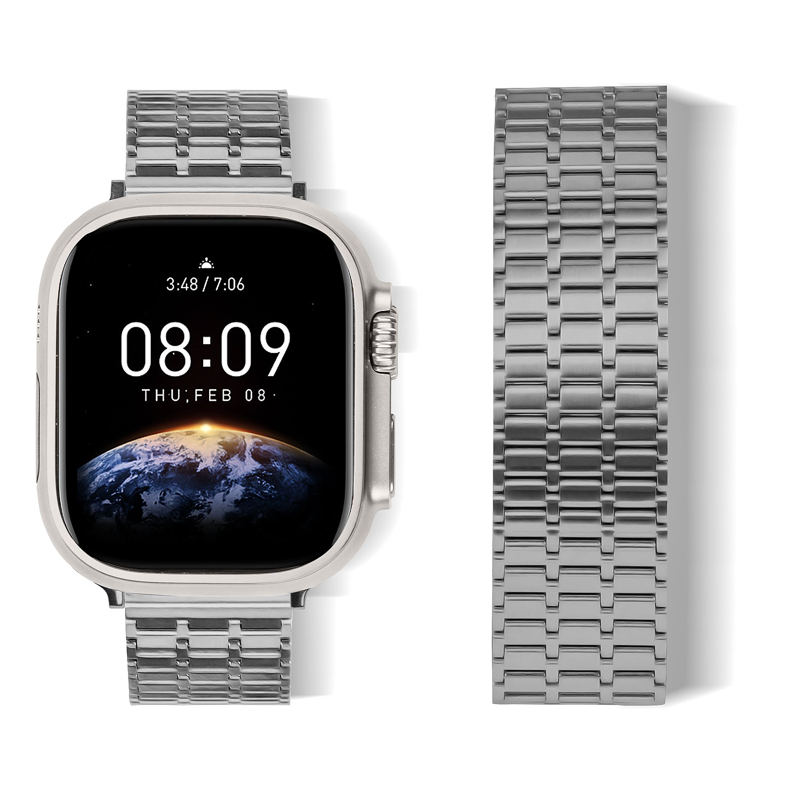 For Apple Watch Ultra 2 49mm Series 9 45mm SE (2023) 44mm Ultra 49mm 8 7 45mm 6 5 4 SE (2022) SE 44mm 3 2 1 42mm Magnetic Watch Strap 316L Stainless Steel Wristband