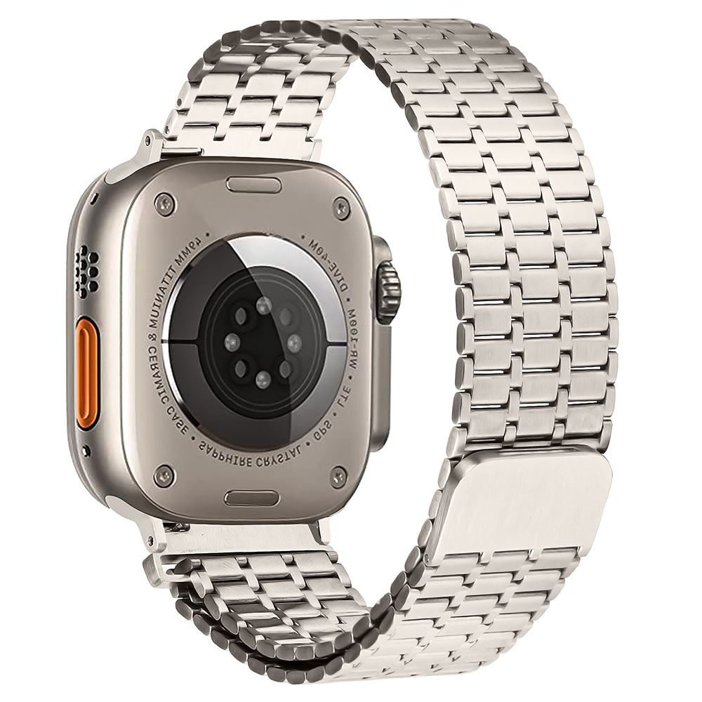 For Apple Watch Ultra 2 49mm Series 9 45mm SE (2023) 44mm Ultra 49mm 8 7 45mm 6 5 4 SE (2022) SE 44mm 3 2 1 42mm Magnetic Watch Strap 316L Stainless Steel Wristband