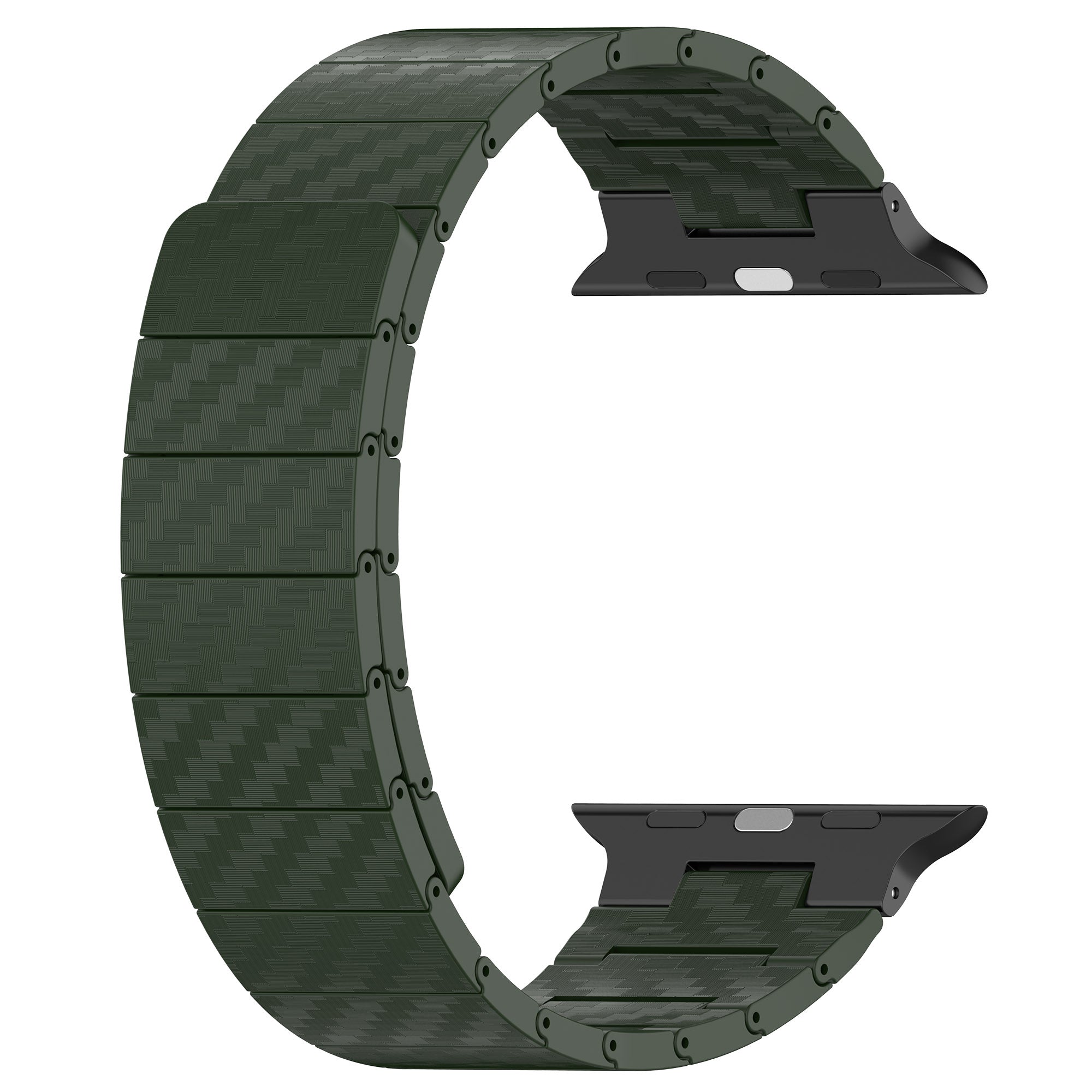 Watch Band for Apple Watch Series 9 8 7 41mm 6 5 4 SE SE (2022) SE (2023) 40mm Series 3 2 1 38mm AW Carbon Fiber Texture Hard PC Magnetic Strap