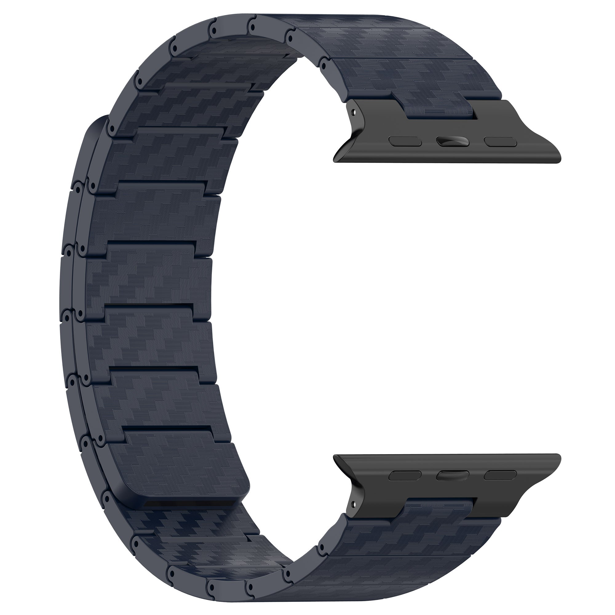 Watch Band for Apple Watch Series 9 8 7 41mm 6 5 4 SE SE (2022) SE (2023) 40mm Series 3 2 1 38mm AW Carbon Fiber Texture Hard PC Magnetic Strap