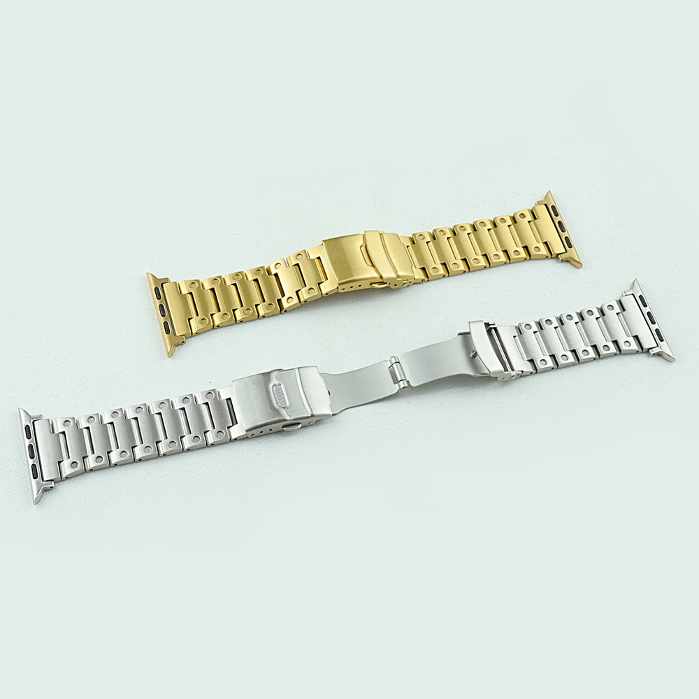 For Apple Watch Series 9 8 7 41mm 6 5 4 SE SE (2020) SE (2023) 40mm 3 2 1 38mm Men Watch Band Stainless Steel Dots Wrist Strap