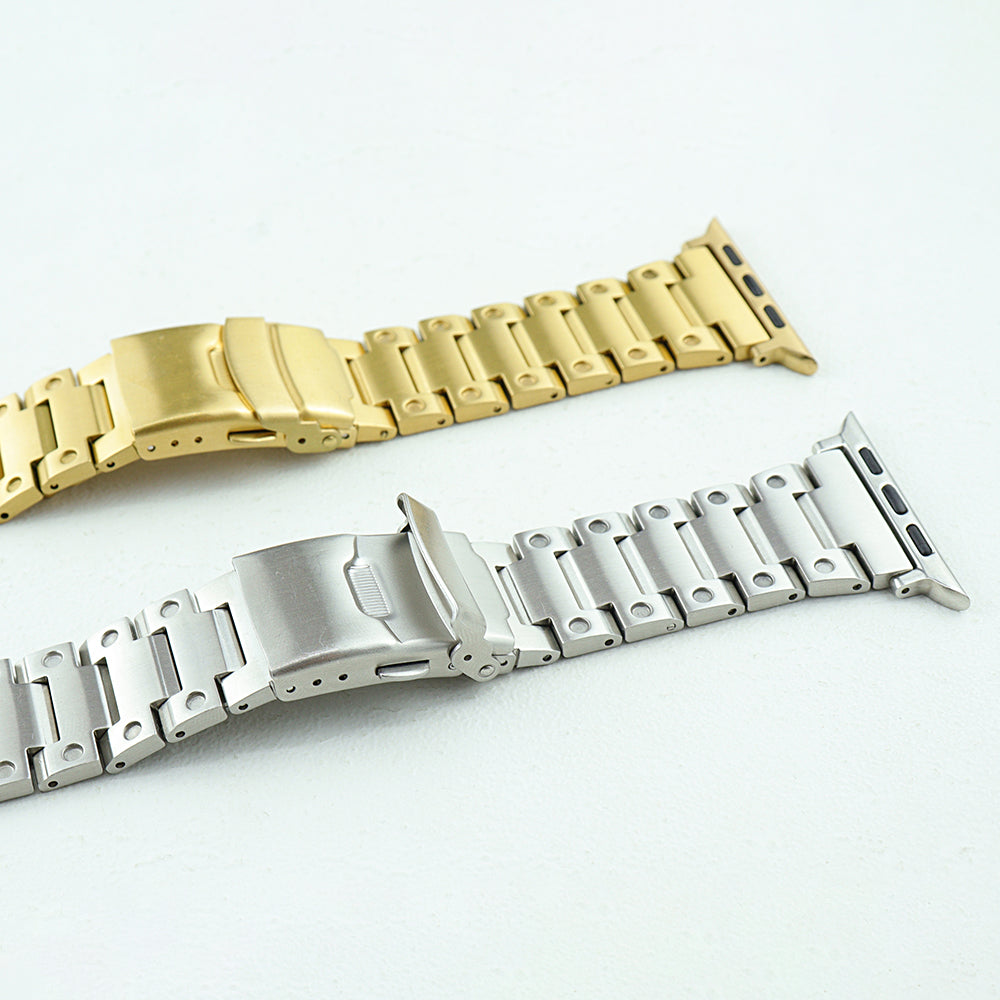 For Apple Watch Series 9 8 7 41mm 6 5 4 SE SE (2020) SE (2023) 40mm 3 2 1 38mm Men Watch Band Stainless Steel Dots Wrist Strap