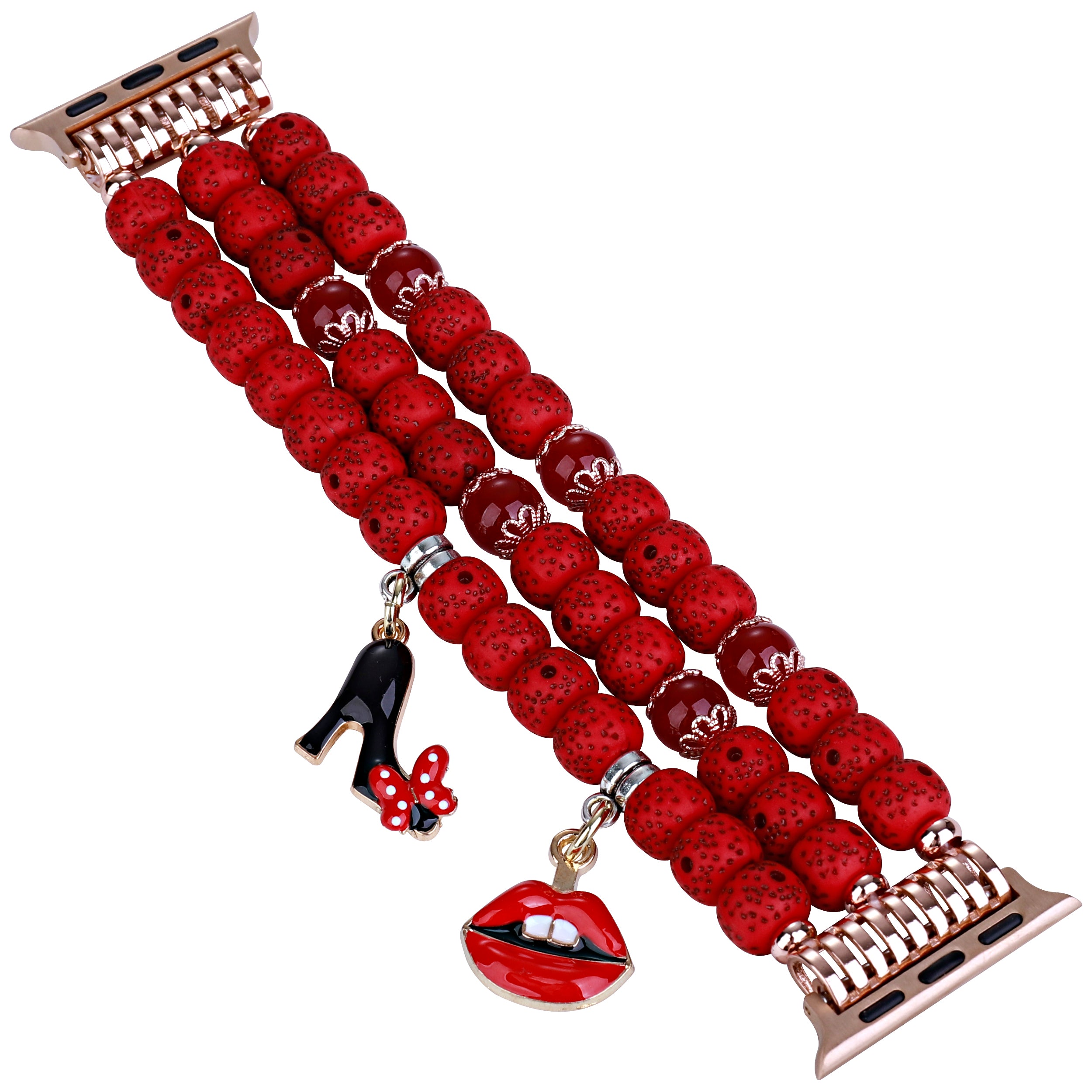 Beaded Bracelet for Apple Watch Series 9 8 7 41mm 6 5 4 SE SE (2020) SE (2023) 40mm Series 3 2 1 38mm Color Bodhi-shape Watch Band