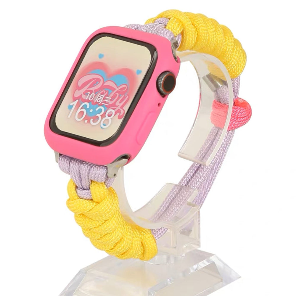 For Apple Watch Series 9 8 7 41mm 6 5 4 SE SE (2020) SE (2023) 40mm 3 2 1 38mm Watch Strap Nylon Braided Knot Adjustable Band