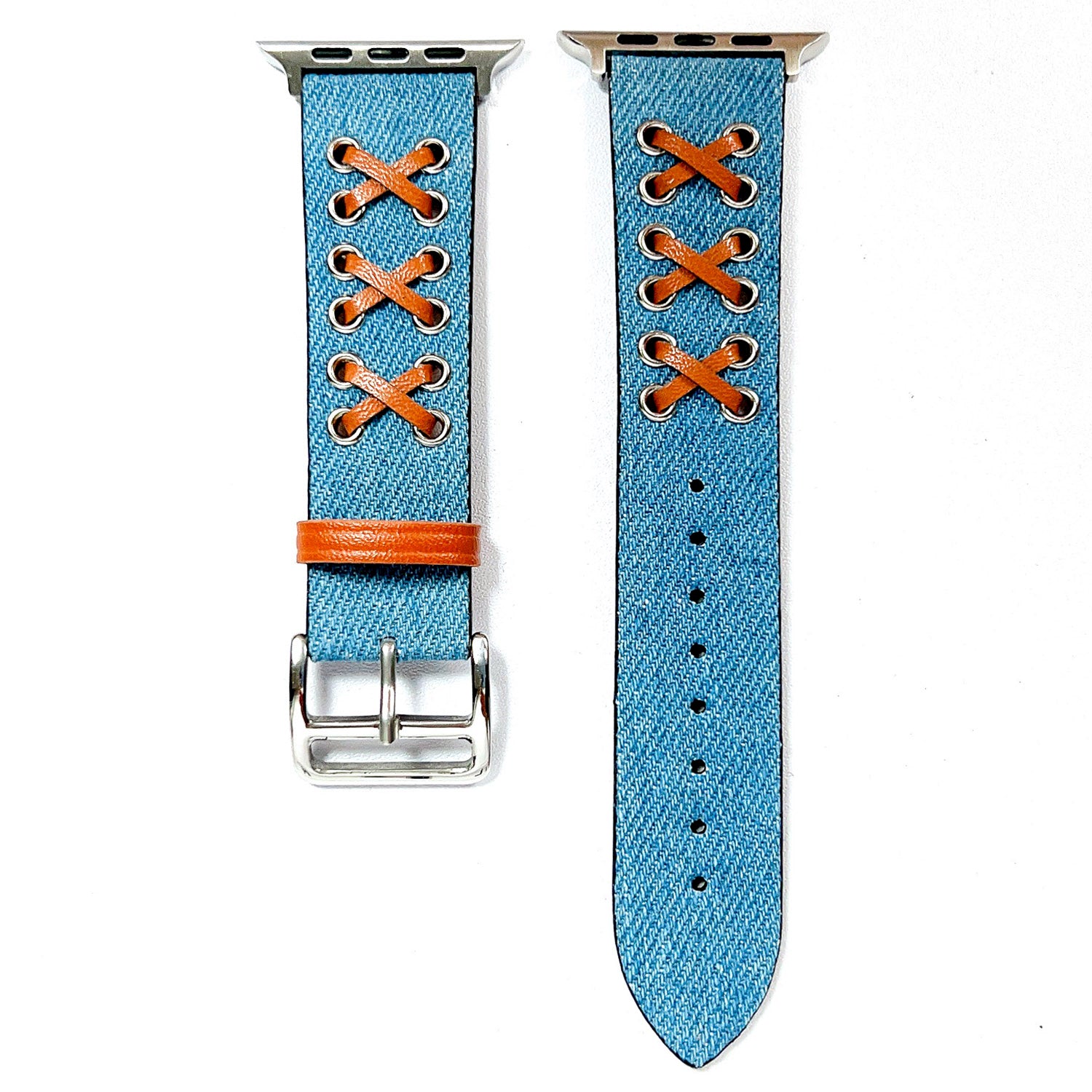 For Apple Watch Series 9 8 7 41mm 6 5 4 SE SE (2022) SE (2023) 40mm 3 2 1 38mm Canvas Watchband Nylon X Decor Watch Strap