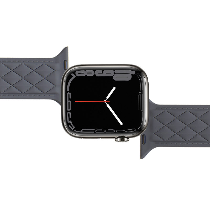For Apple Watch Ultra 2 49mm Series 9 45mm SE (2023) 44mm Ultra 49mm 8 7 45mm 6 5 4 SE (2022) SE 44mm 3 2 1 42mm Textured Silicone Watch Strap Replacement Watch Band