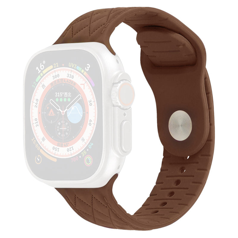 For Apple Watch Ultra 2 49mm Series 9 45mm SE (2023) 44mm Ultra 49mm 8 7 45mm 6 5 4 SE (2022) SE 44mm 3 2 1 42mm Textured Silicone Watch Strap Replacement Watch Band