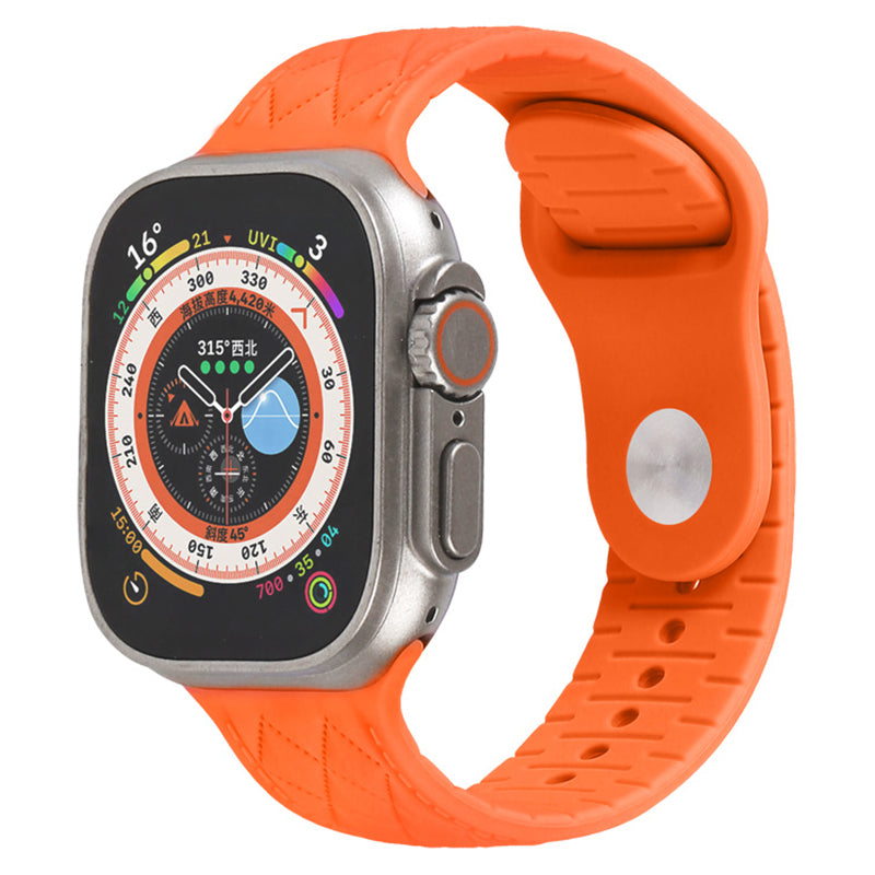 For Apple Watch Series 9 8 7 41mm 6 5 4 SE SE (2022) SE (2023) 40mm 3 2 1 38mm Replacement Watch Strap Textured Silicone Watchband