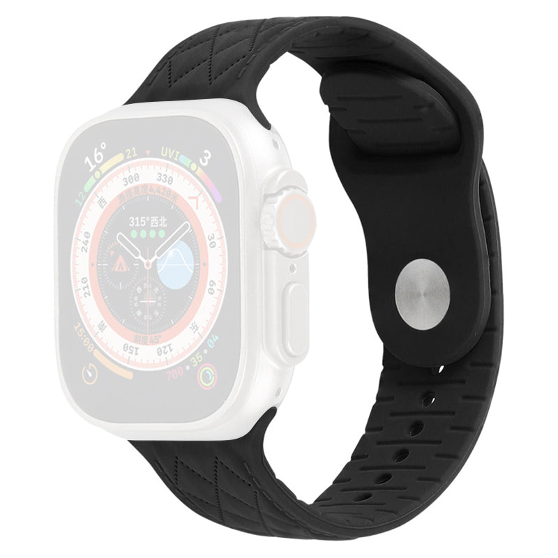 For Apple Watch Series 9 8 7 41mm 6 5 4 SE SE (2022) SE (2023) 40mm 3 2 1 38mm Replacement Watch Strap Textured Silicone Watchband