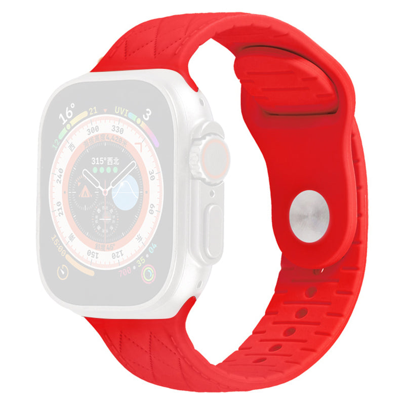For Apple Watch Series 9 8 7 41mm 6 5 4 SE SE (2022) SE (2023) 40mm 3 2 1 38mm Replacement Watch Strap Textured Silicone Watchband