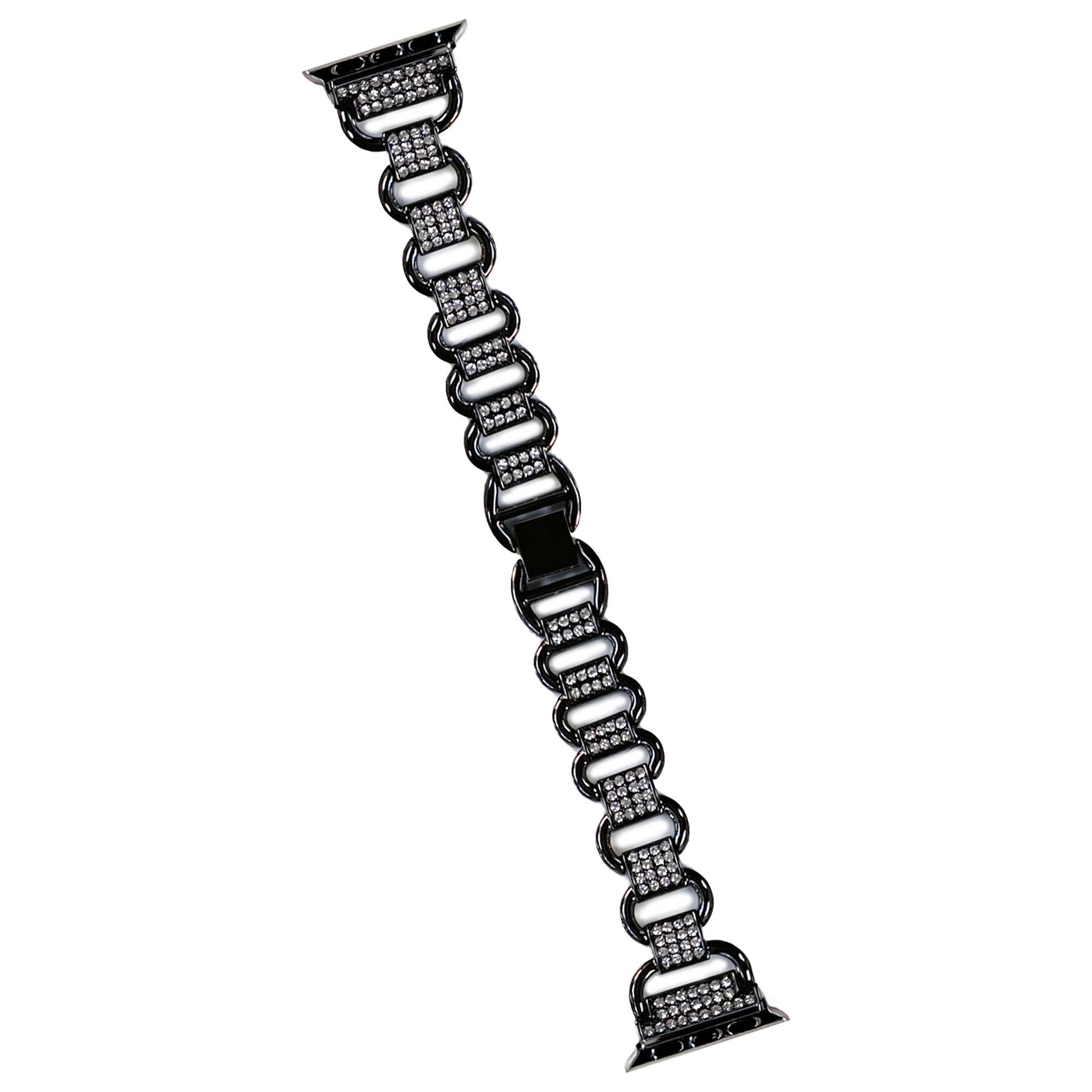 For Apple Watch Ultra 2 49mm Series 9 45mm SE (2023) 44mm Ultra 49mm 8 7 45mm 6 5 4 SE (2022) SE 44mm 3 2 1 42mm AW Metal Watch Strap Rhinestone Decor Hollow Watchband