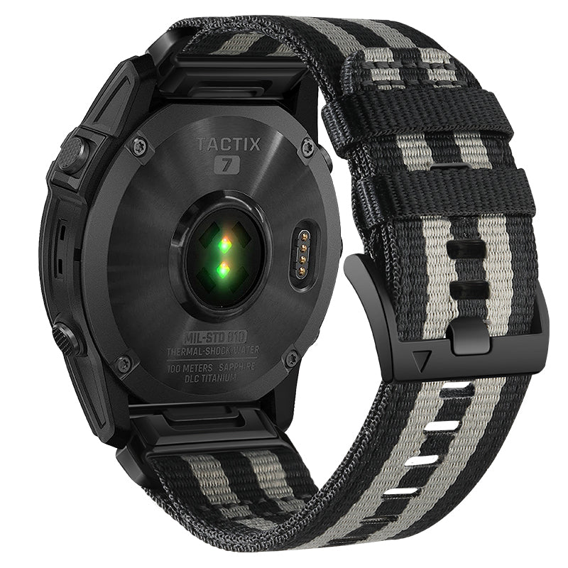 Nylon Canvas Quick Release Band for Garmin Tactix 7 Pro Fenix 7X 6X Pro 26mm Sport Watch Strap