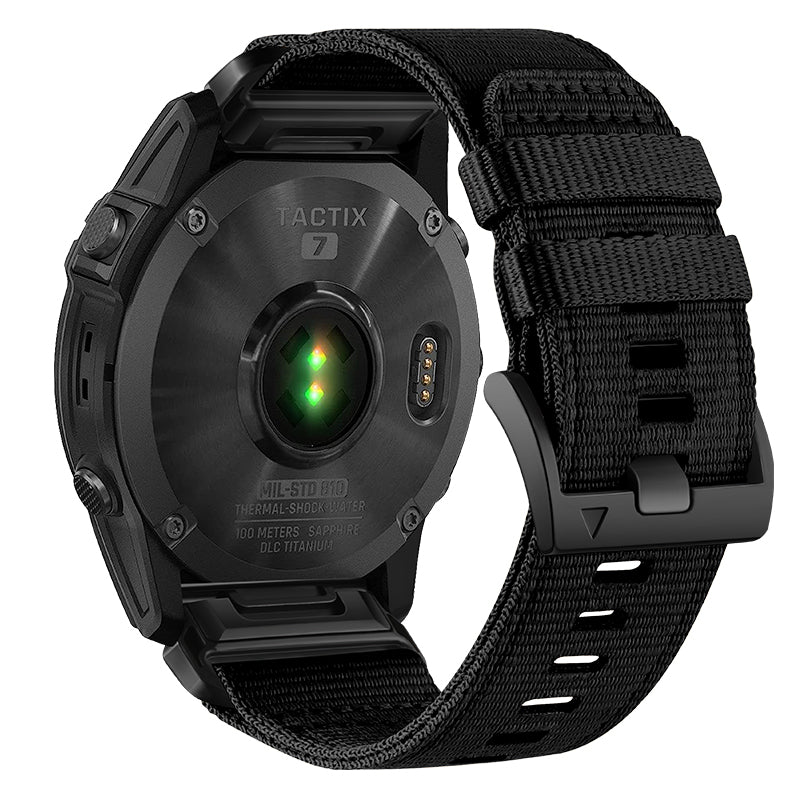Nylon Canvas Quick Release Band for Garmin Tactix 7 Pro Fenix 7X 6X Pro 26mm Sport Watch Strap