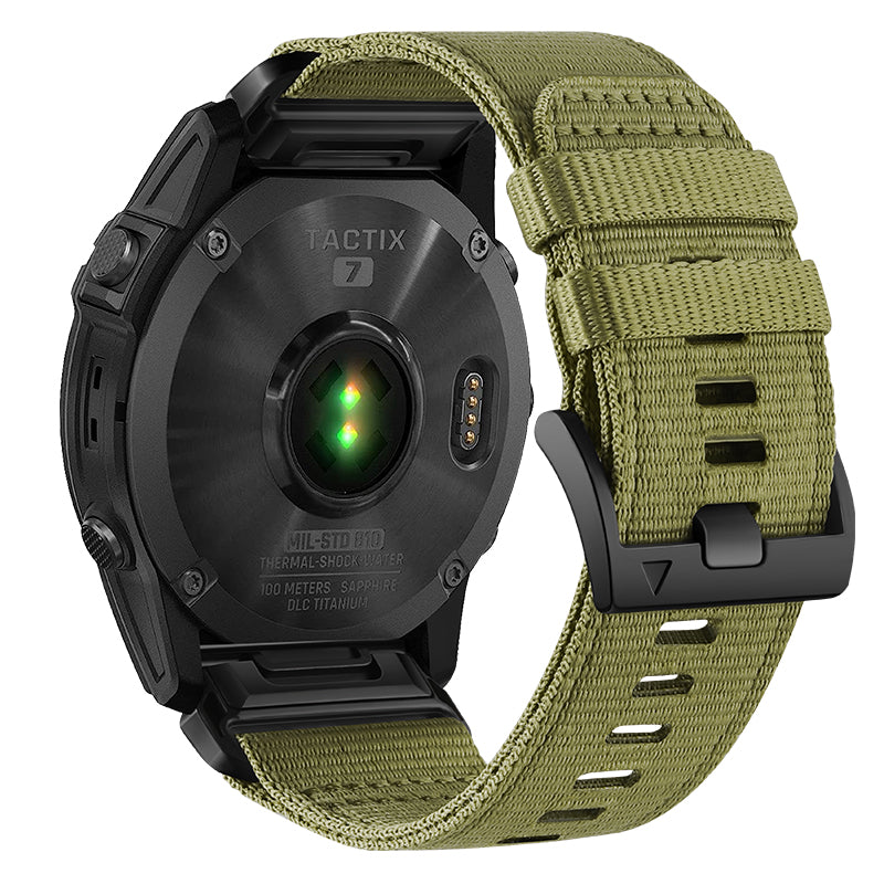 Nylon Canvas Quick Release Band for Garmin Tactix 7 Pro Fenix 7X 6X Pro 26mm Sport Watch Strap