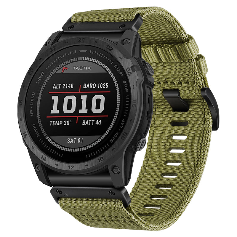 Nylon Canvas Quick Release Band for Garmin Tactix 7 Pro Fenix 7X 6X Pro 26mm Sport Watch Strap