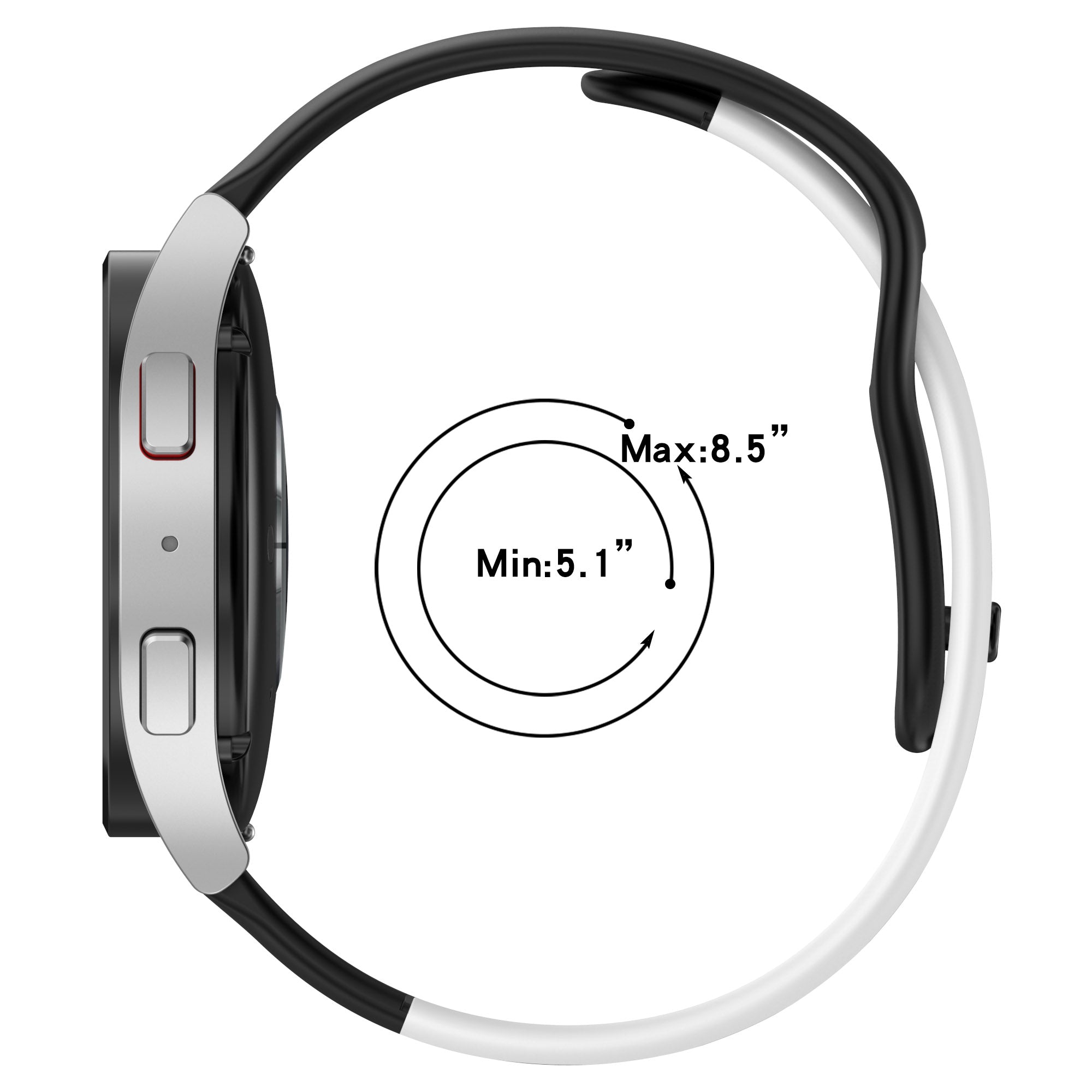 For Samsung Galaxy Watch6 Watch6 Classic Watch 5 5 Pro Watch4 Watch4 Classic Dual Color Watch Strap 20mm Silicone Watchband