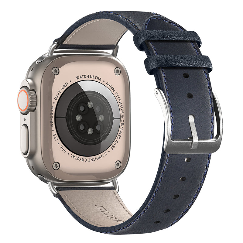 DUX DUCIS YS Series For Apple Watch Ultra 2 49mm Series 9 45mm SE (2023) 44mm Ultra 49mm 8 7 45mm 6 5 4 SE (2022) SE 44mm 3 2 1 42mm Cowhide Leather Wrist Band Replacement Strap