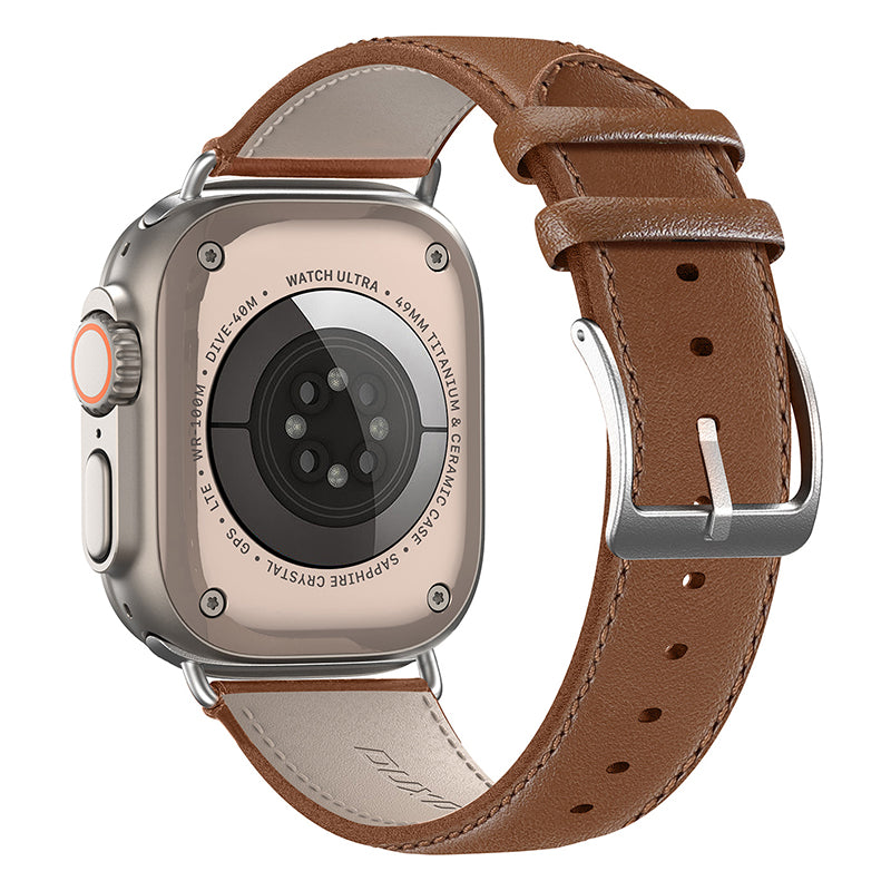 DUX DUCIS YS Series For Apple Watch Ultra 2 49mm Series 9 45mm SE (2023) 44mm Ultra 49mm 8 7 45mm 6 5 4 SE (2022) SE 44mm 3 2 1 42mm Cowhide Leather Wrist Band Replacement Strap