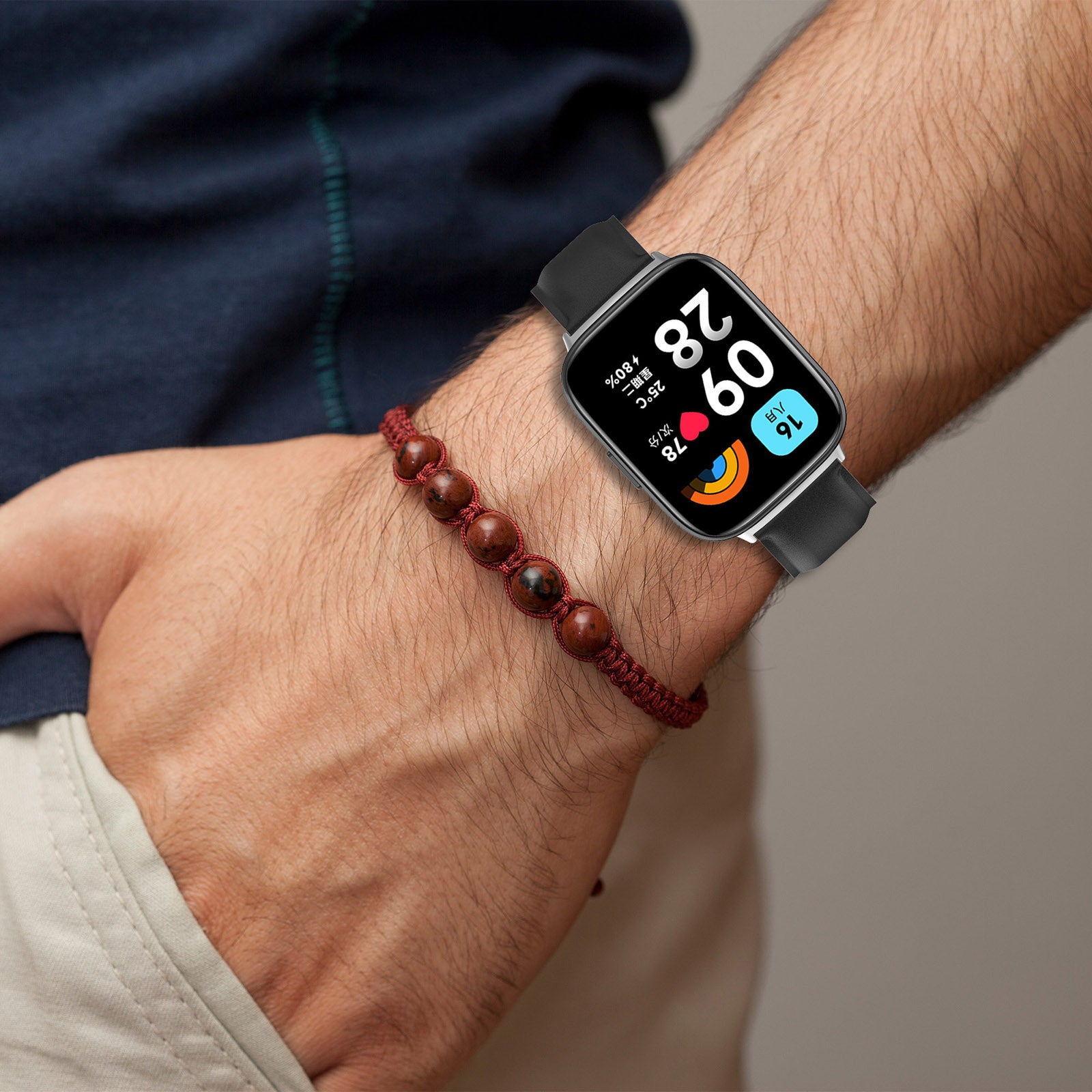 Watch Band for Xiaomi Redmi Watch 3 Active Redmi Watch 3 Lite Genuine Cow Leather Wrist Straps with Connector