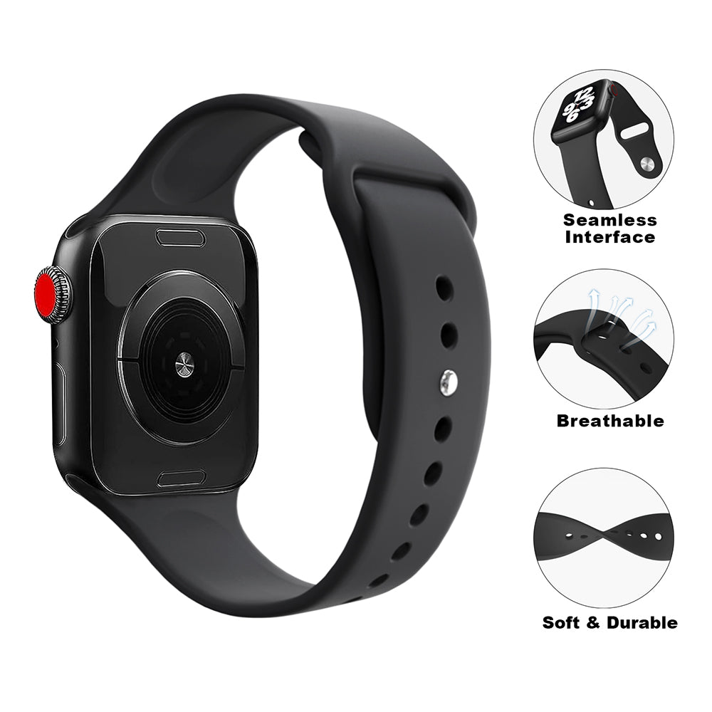 2pcs For Apple Watch Ultra 2 49mm Series 9 45mm SE (2023) 44mm Ultra 49mm 8 7 45mm 6 5 4 SE (2022) SE 44mm 3 2 1 42mm AW Adjustable Silicone Watch Bands Replacement Size M L