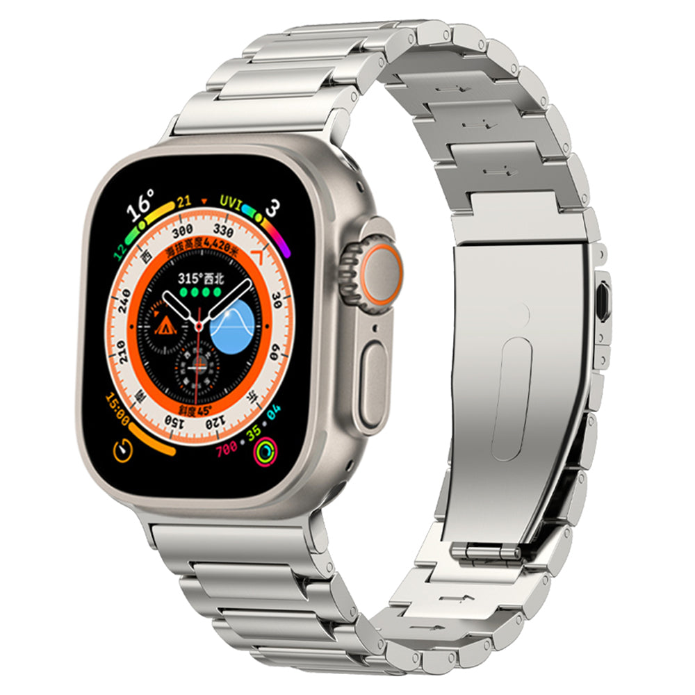 For Apple Watch Ultra 2 49mm Series 9 45mm SE (2023) 44mm Ultra 49mm 8 7 45mm 6 5 4 SE (2022) SE 44mm 3 2 1 42mm Hard Titanium Alloy Watch Strap