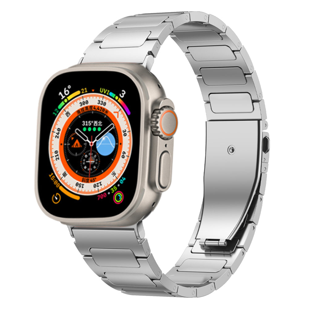 For Apple Watch Ultra 2 49mm Series 9 45mm SE (2023) 44mm Ultra 49mm 8 7 45mm 6 5 4 SE (2022) SE 44mm 3 2 1 42mm Titanium Alloy Strap Watch Band