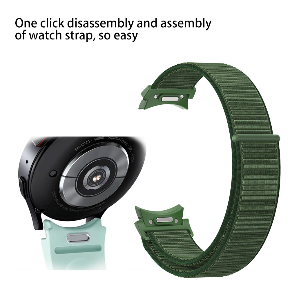 For Samsung Galaxy Watch6 Watch6 Classic Watch 5 Watch 5 Pro Adjustable Nylon Watch Strap Breathable Smart Watch Band