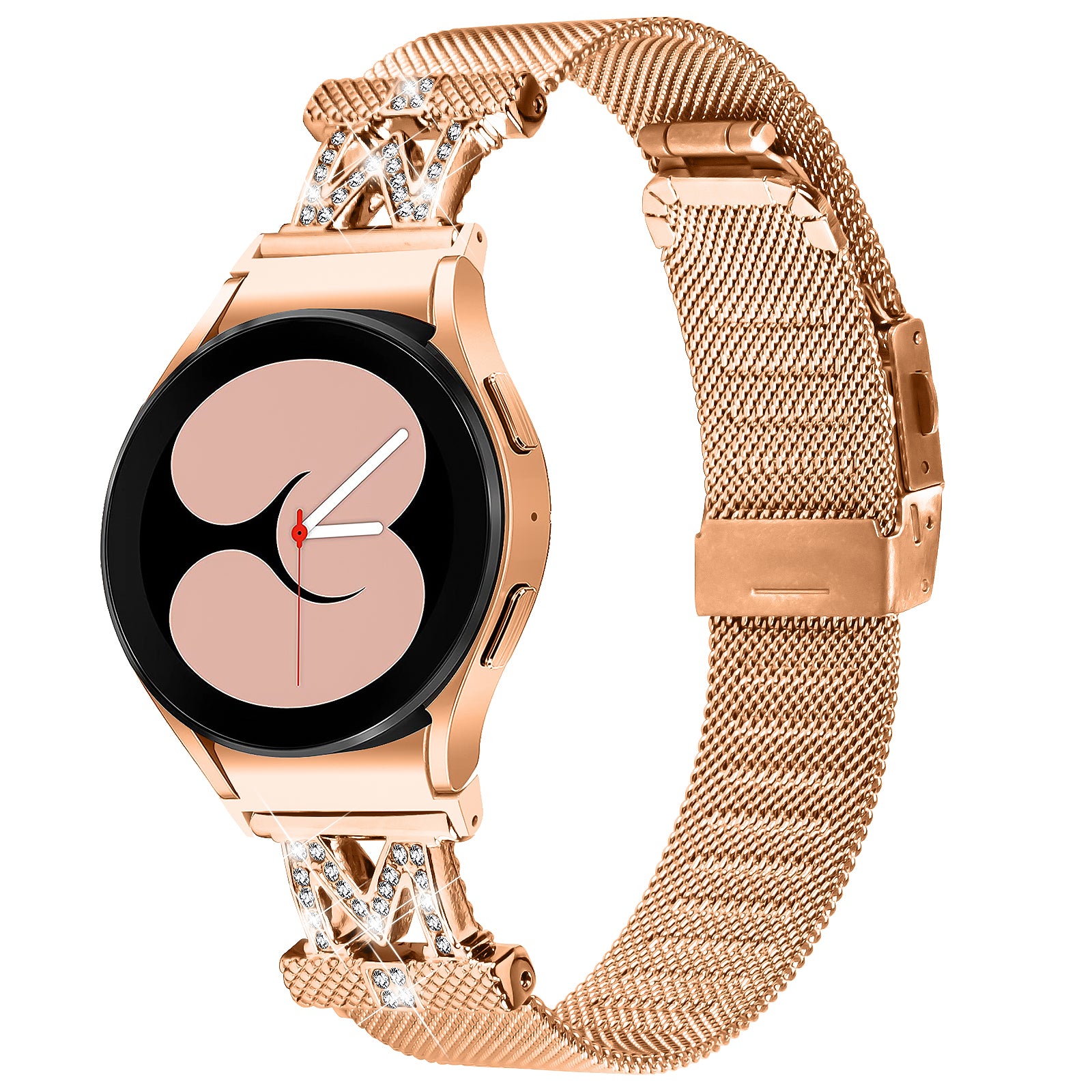 For Samsung Galaxy Watch6 40mm 44mm Watch6 Classic 43mm 47mm Stainless Steel Band Milanese Mesh Watch Strap with Connector