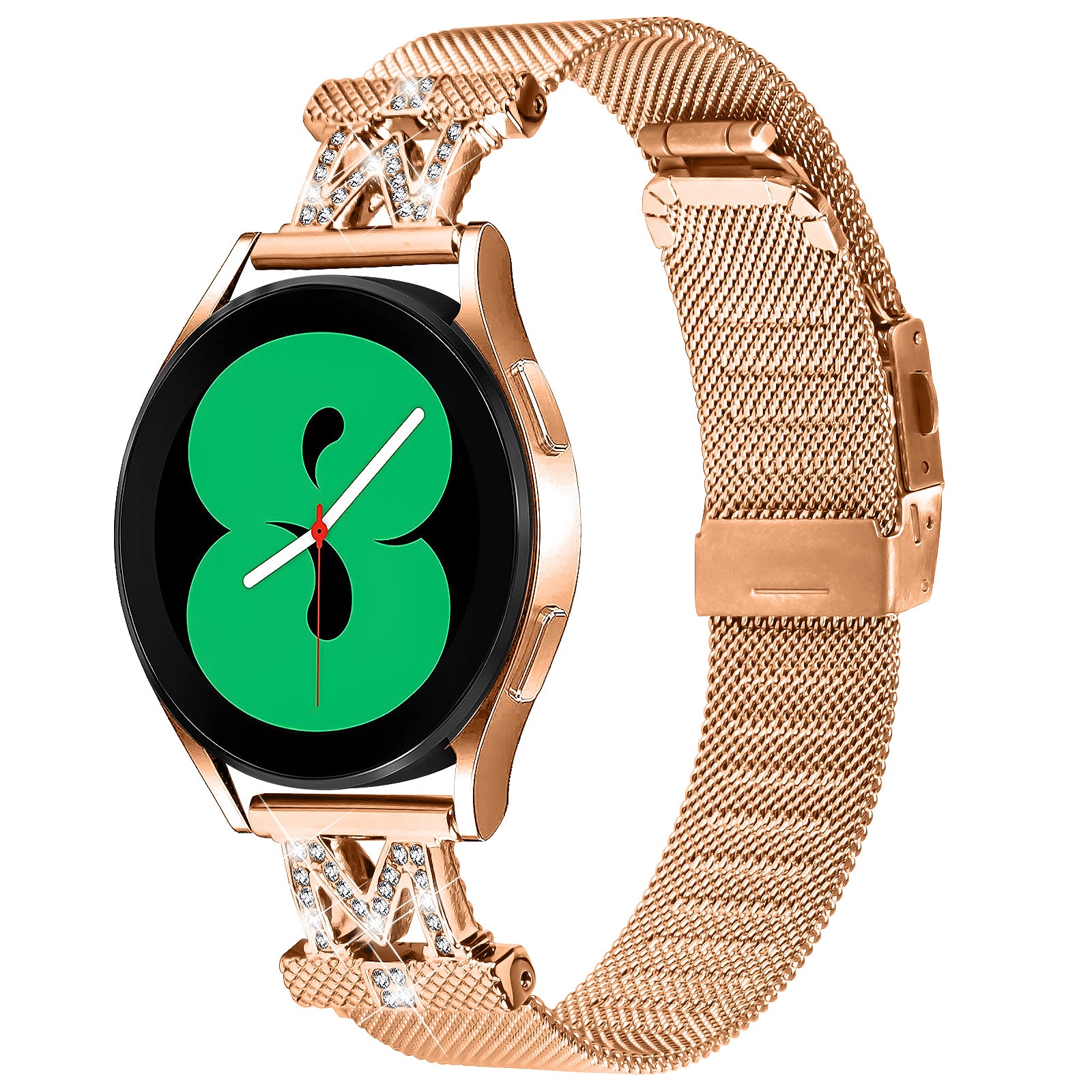 For Samsung Galaxy Watch Active Watch Active2 40mm 44mm Milanese Stainless Steel Band 20mm M-shape Design Watch Strap with Buckle