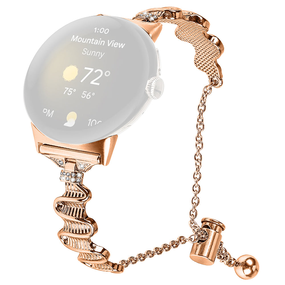 Watch Band for Google Pixel Watch 2 Pixel Watch 20mm Replacement Watch Bracelet Rhinestone Decor Stainless Steel Strap