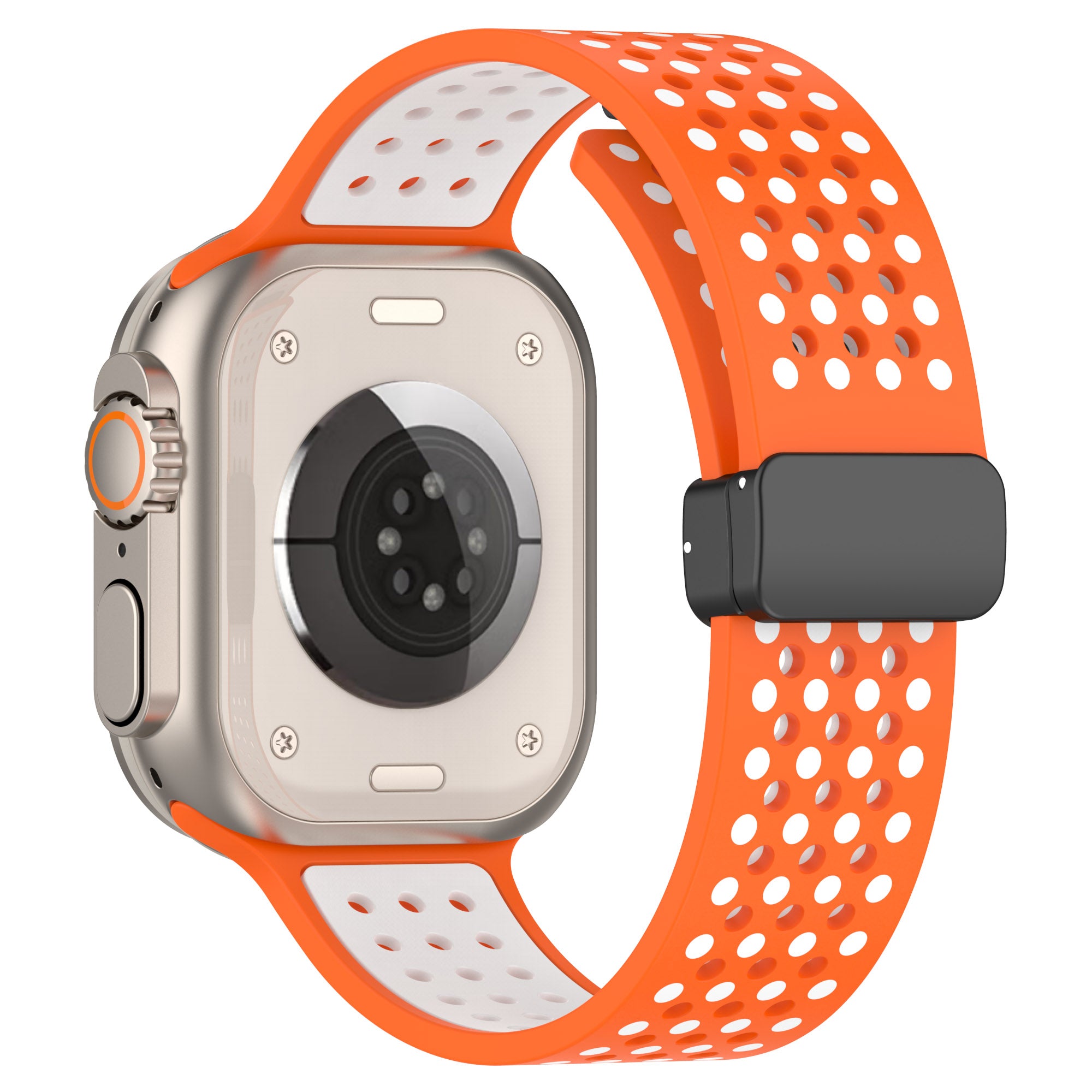 Silicone Watch Bands for Apple Watch Series 9 8 7 41mm SE (2023) SE (2022) SE Series 6 5 4 40mm Series 3 2 1 38mm Dual-color Magnetic Strap