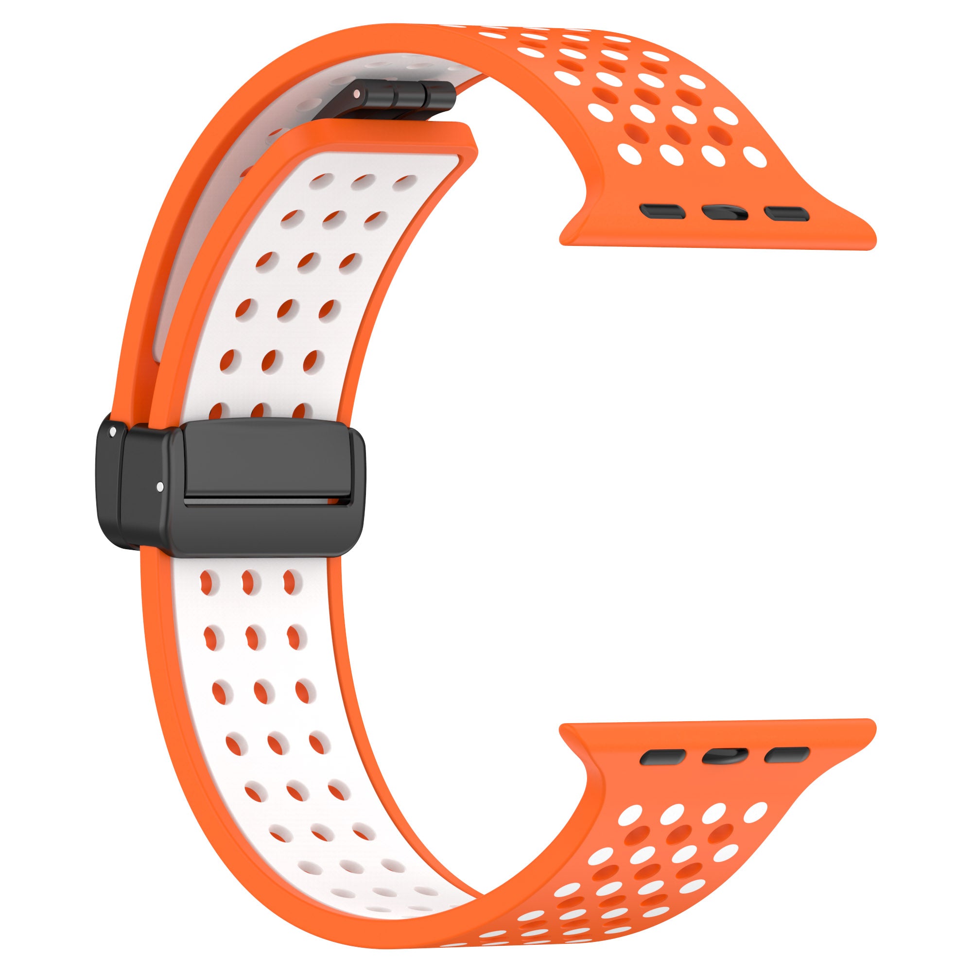 Silicone Watch Bands for Apple Watch Series 9 8 7 41mm SE (2023) SE (2022) SE Series 6 5 4 40mm Series 3 2 1 38mm Dual-color Magnetic Strap